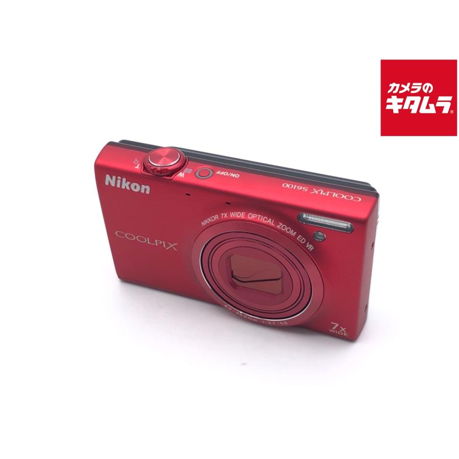 B*z様 動作O Nikon COOLPIX S6100 デジカメ 本体 中古 ニコン（Nikon） 【中古】 【並品】 COOLPIX S6100 スーパーレッド