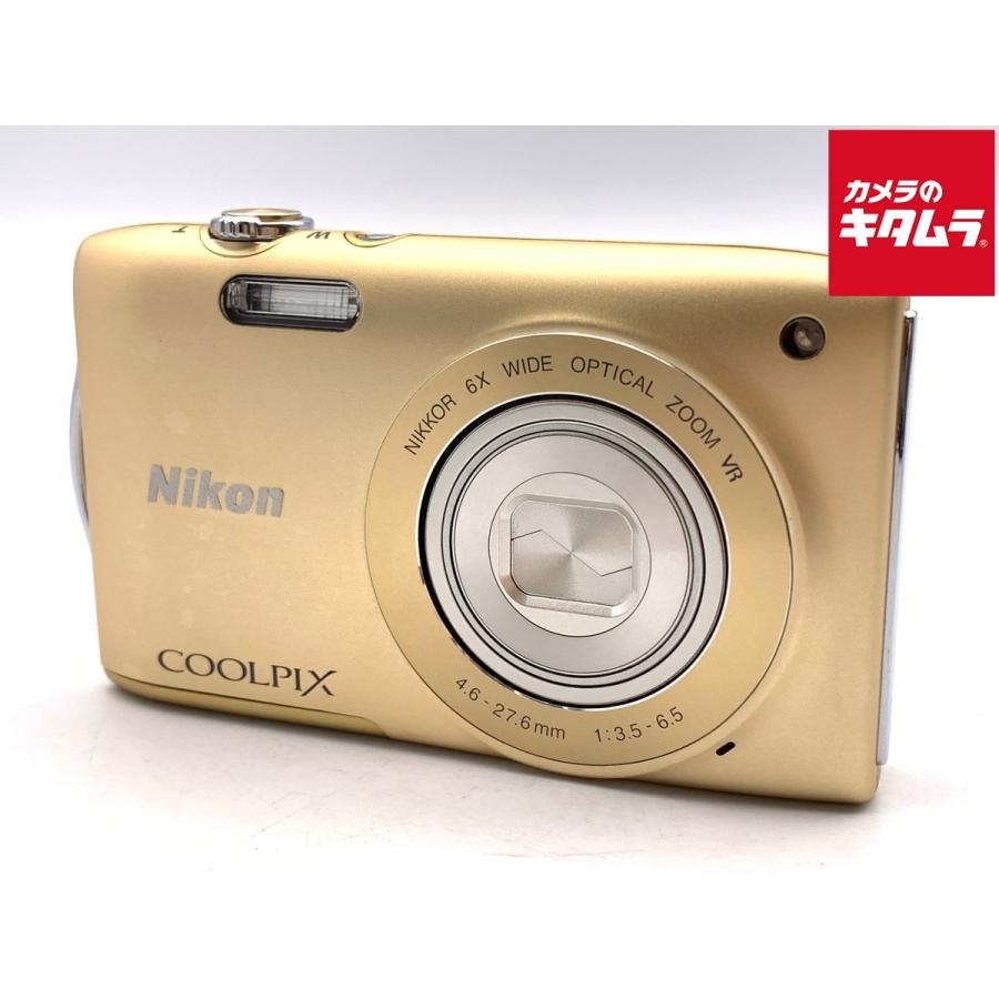 【超美品】 ニコン　Nikon COOLPIX S3300 スイートゴールド 中古】 【良品】 ニコン COOLPIX S3300 スイートゴールド : カメラの