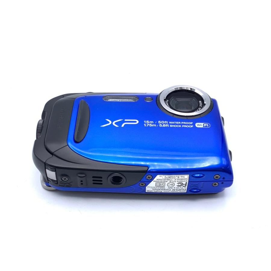 中古】 【良品】 フジフイルム FinePix XP80 ブルー : カメラの