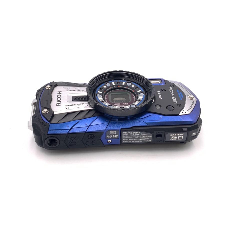 【中古美品】RICOH WG-40w コンパクトデジタルカメラ　青　ブルー 中古】 【並品】 リコー WG-40W ブルー : カメラのキタムラヤフー店