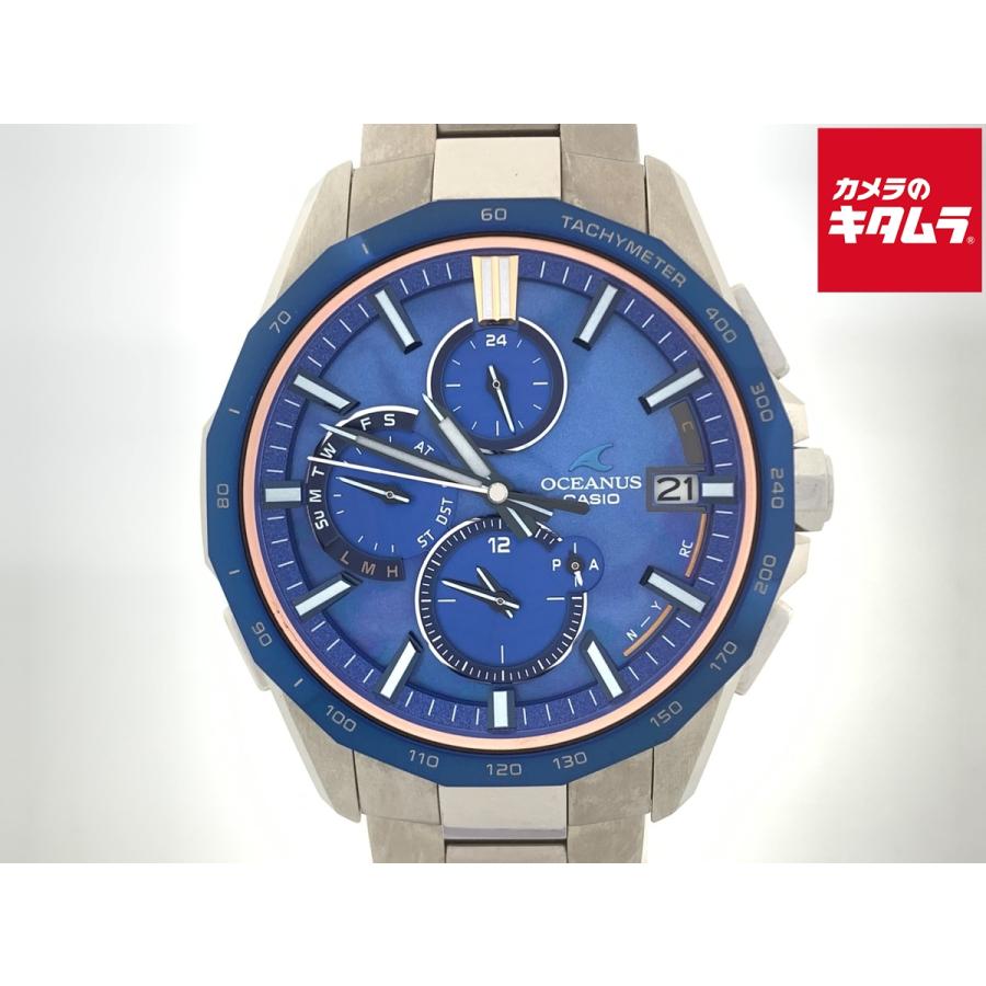 中古】 【並品】 カシオ オシアナス マンタ ブラック/ブルー OCW 