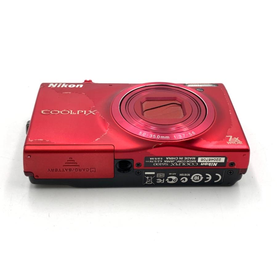 中古】 【難あり品】 ニコン COOLPIX S6100 スーパーレッド : カメラの