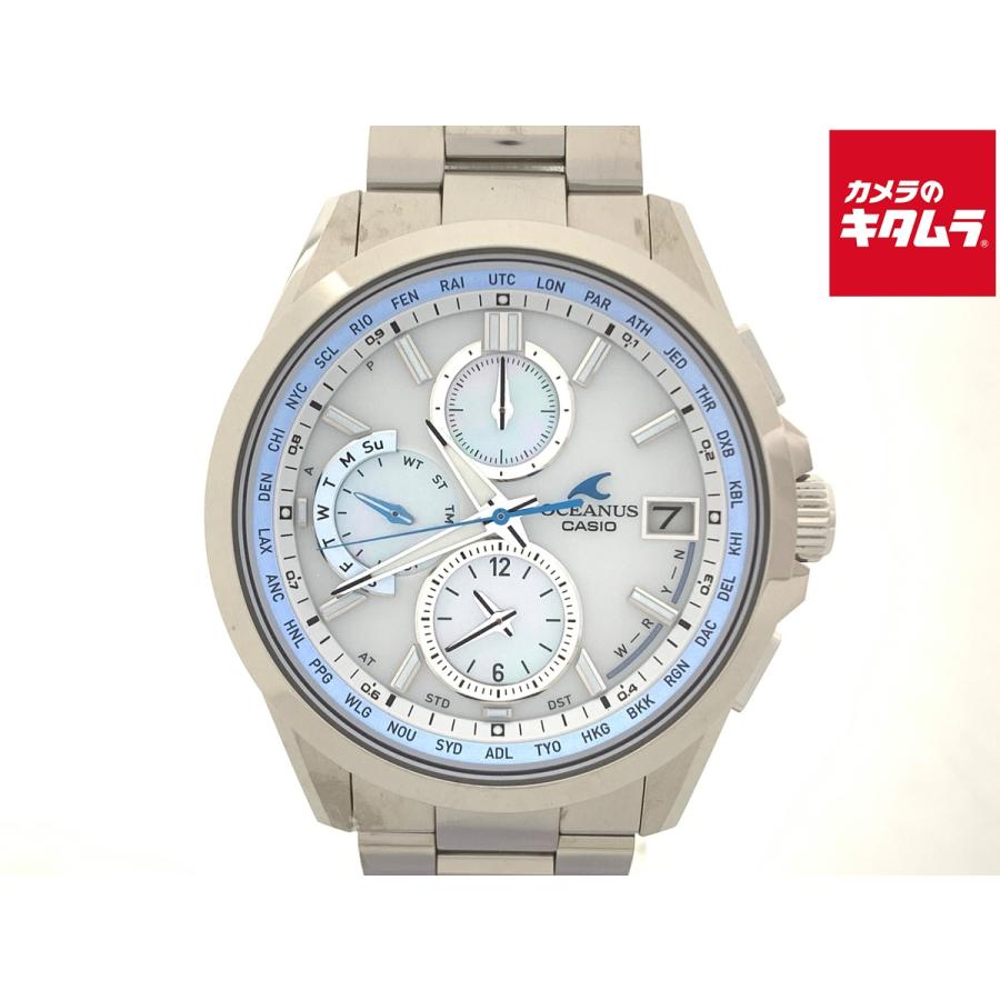 中古】 【並品】 カシオ オシアナス ホワイト OCW-T2610H-7AJF? チタン