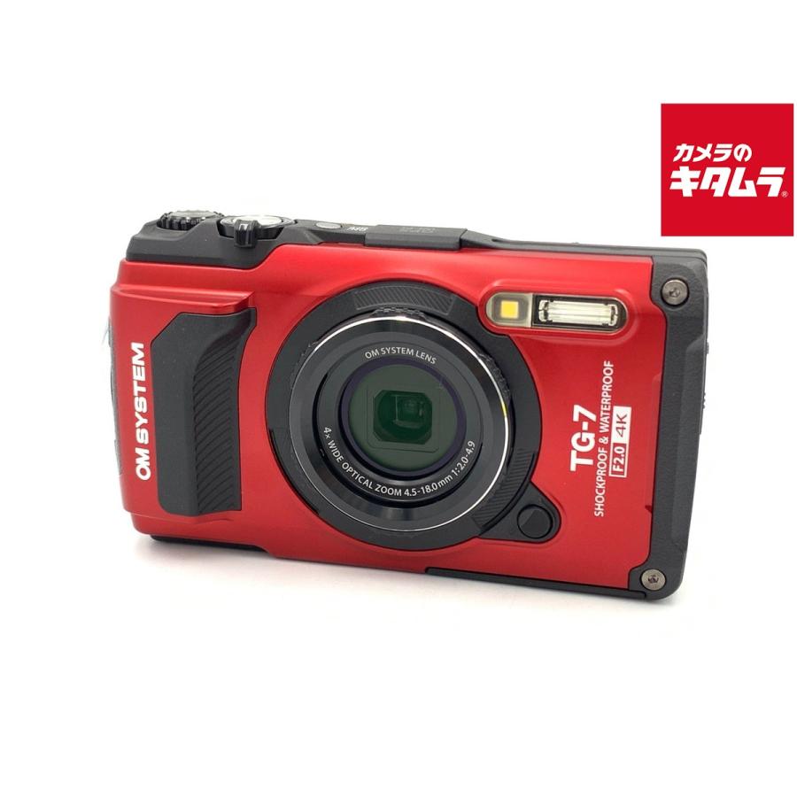 【OM SYSTEM】【中古】Tough TG-7 コンパクトデジタルカメラ 中古】 【新品同様】 OM SYSTEM Tough TG-7 RED レッド : カメラの