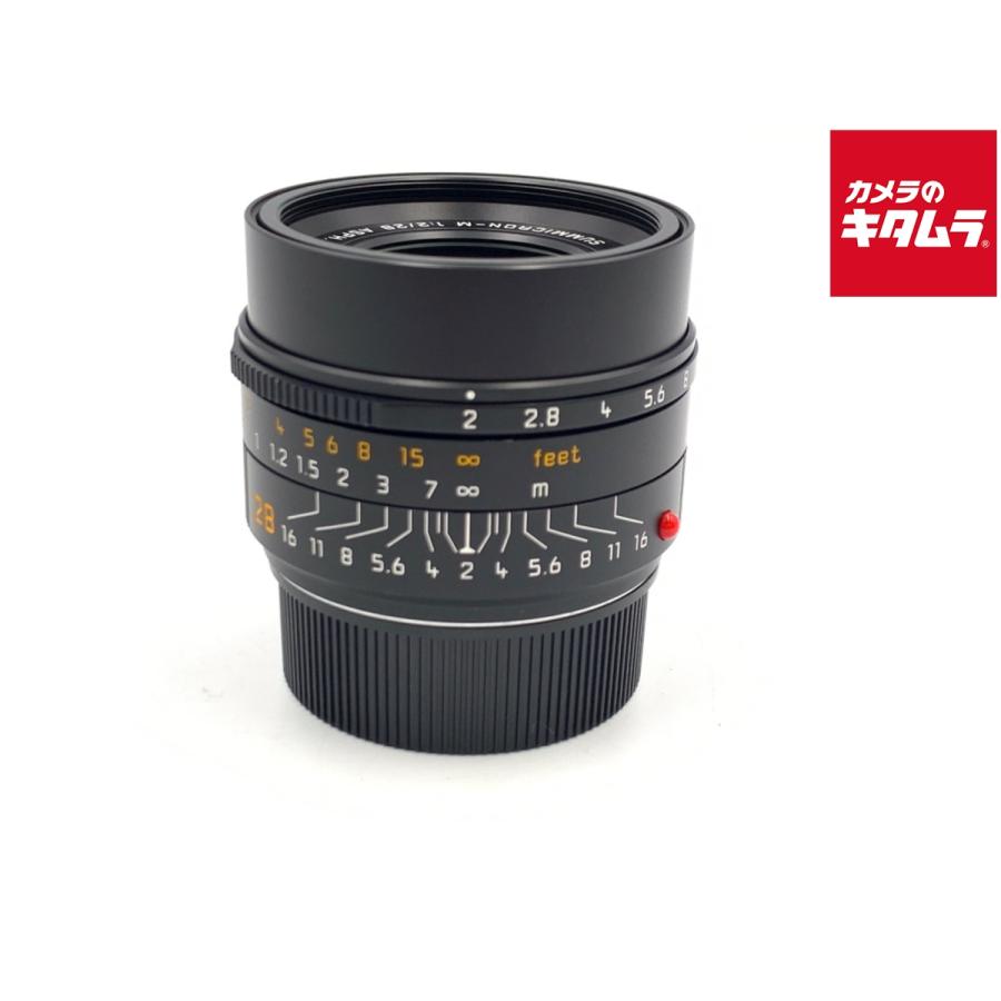美品Leica ズミクロン M28mm F2.0 ASPH. ブラック ライカ（Leica） 【中古】 【良品】 ズミクロン M f2/28mm ASPH