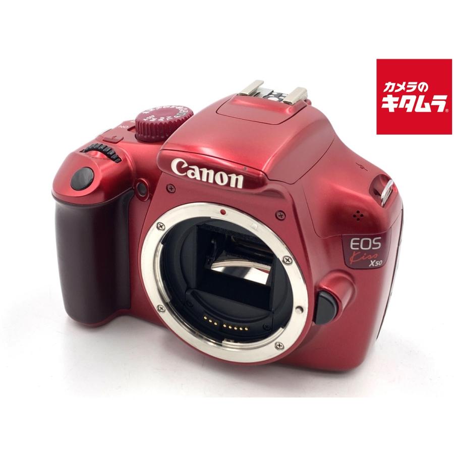 中古】 【並品】 キヤノン EOS Kiss X50 ボディ レッド : カメラの