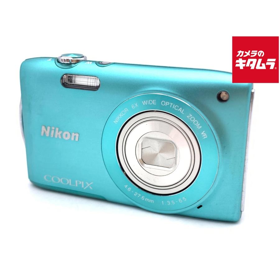 【美品】Nikon COOLPIX S3300 デジタルカメラ　ミントグリーン 中古】 【並品】 ニコン COOLPIX S3300 ミントグリーン : カメラの