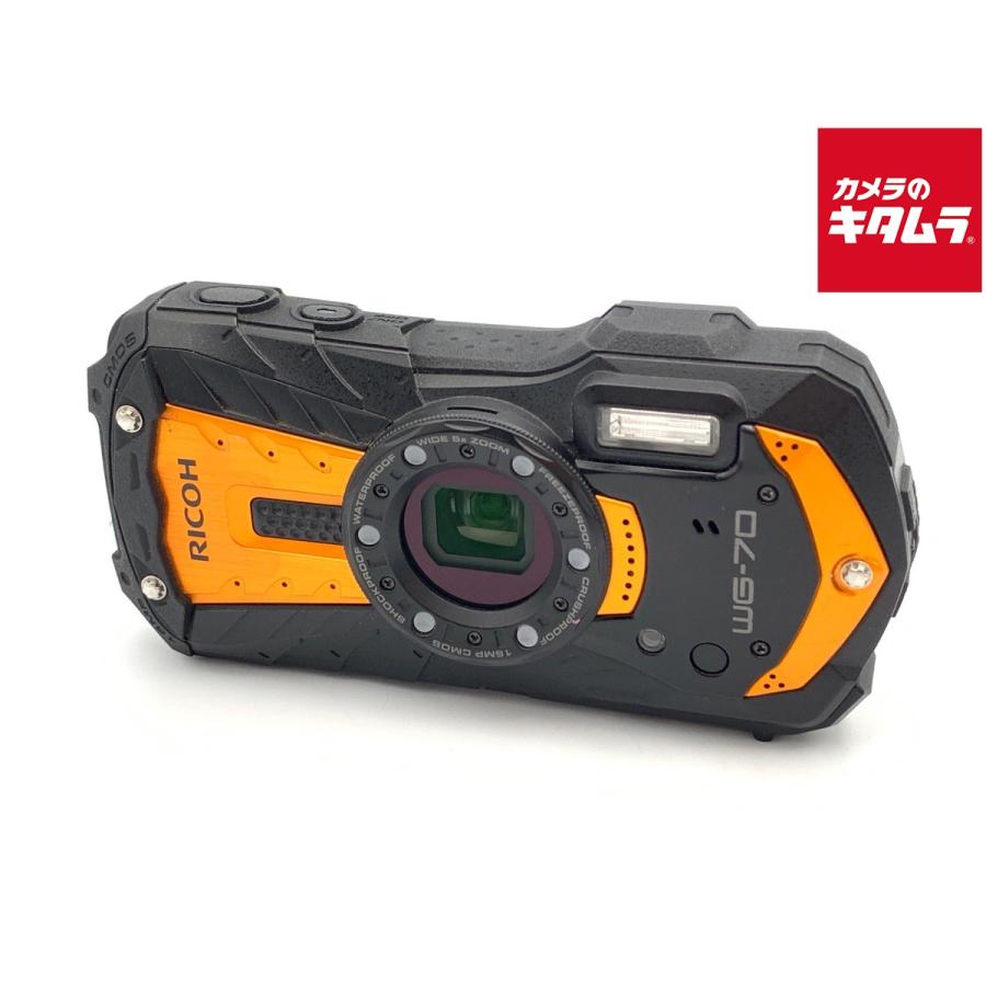 RICOH デジタルカメラ WG-70 オレンジ色本体 中古品 中古】 【並品】 リコー WG-70 オレンジ : カメラのキタムラヤフー店