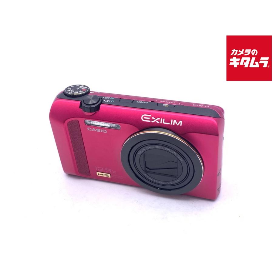 【美品完動品】CASIO EXILIM EX-ZR200 中古】 【良品】 カシオ EXILIM EX-ZR200 レッド : カメラのキタムラ
