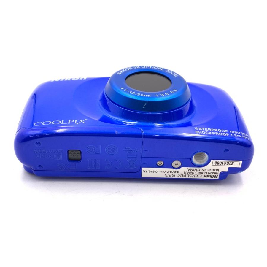 【美品】Nikon COOLPIX S33 ブルー　動作確認済 中古】 【難あり品】 ニコン COOLPIX S33BL ブルー : カメラのキタムラ