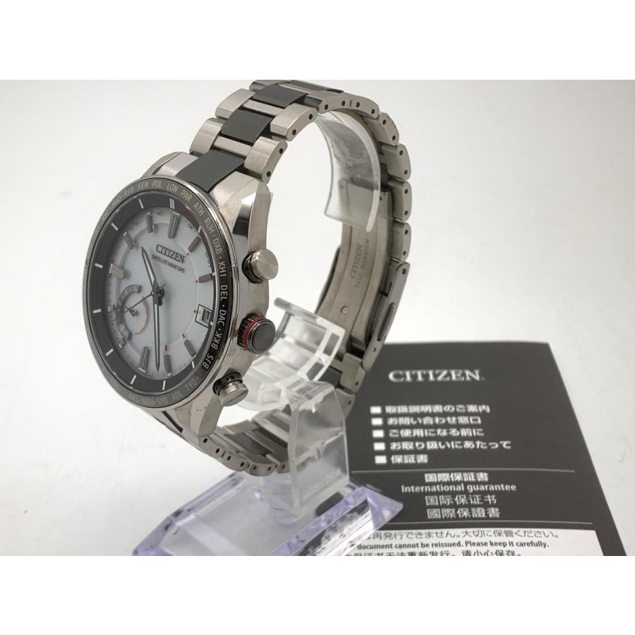 【中古】 【並品】 シチズン アテッサ ダイレクトフライト ホワイト CC3085-51A/F150-T025811 チタンの画像
