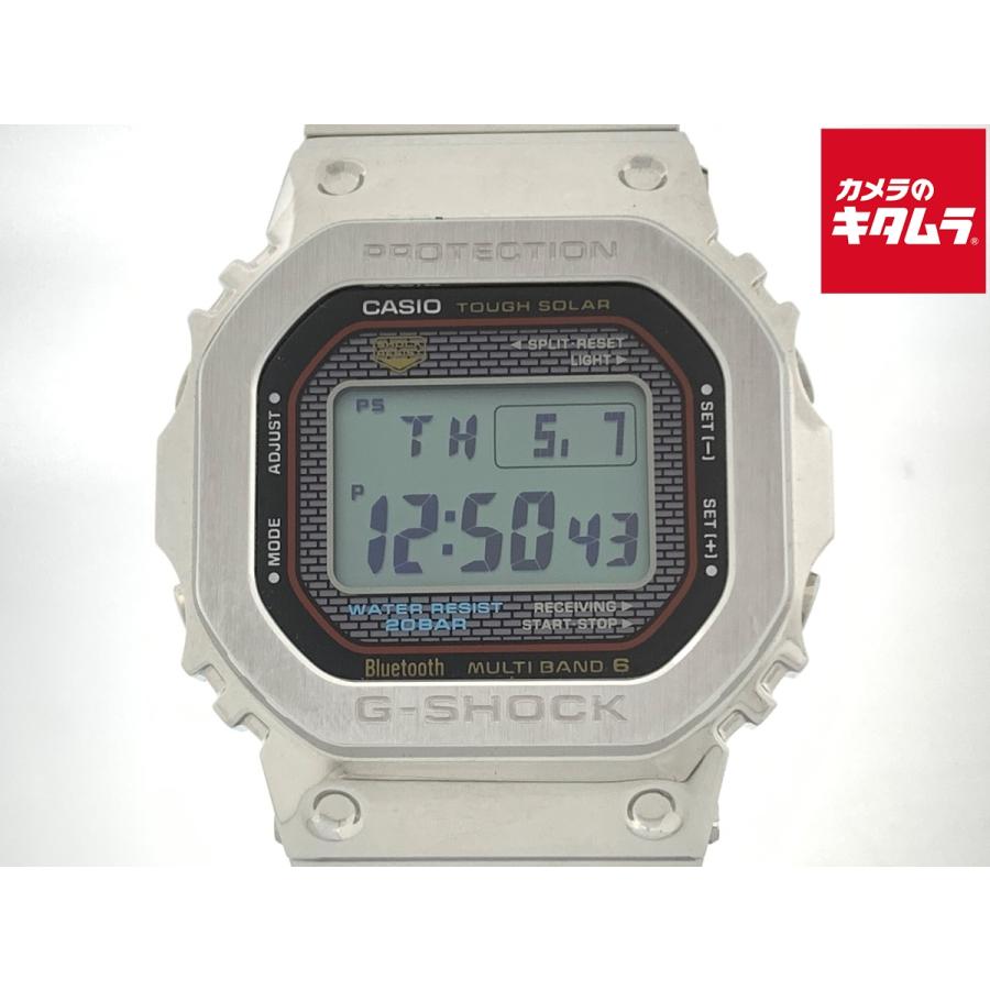 新品未使用: CASIO G-SHOCK シルバー腕時計 中古】 【良品】 カシオ G-SHOCK シルバー GMW-B5000D-1CJF ステンレス