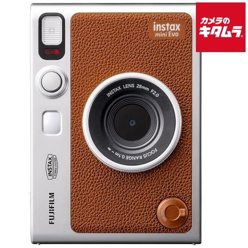 フジフイルム インスタントカメラ instax mini Evo 「チェキ」BROWN USB Type-C対応 富士フイルム ちぇき フイルムカメラ