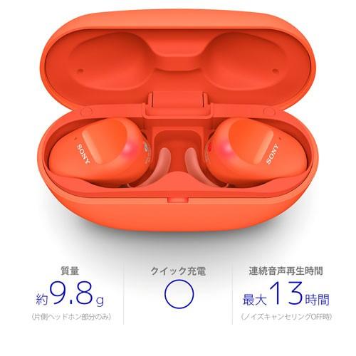 ソニー ノイズキャンセリング機能搭載 防水 完全ワイヤレスイヤホン Wf Sp800n Dm オレンジ カメラのキタムラ Paypayモール店 通販 Paypayモール
