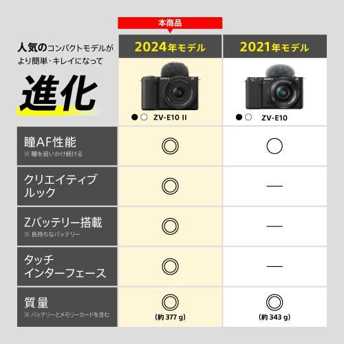 SONY（ソニー） VLOGCAM ZV-E10 II ダブルズームレンズキット ホワイト