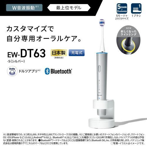 パナソニック 音波振動ハブラシ ドルツ EW-DT63-S シルバー｜emedama｜04