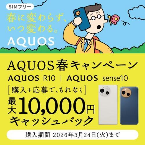 シャープ SHARP AQUOS sense10 6.1インチ SIMフリースマートフォン ペールミント SH-M33A-L /Snapdragon 7s Gen 3/RAM 6GB/ROM 128GBの画像