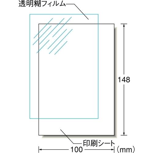 エーワン 51113 転写シール 透明タイプ ハガキサイズ 3セット入 1面｜emedama｜02