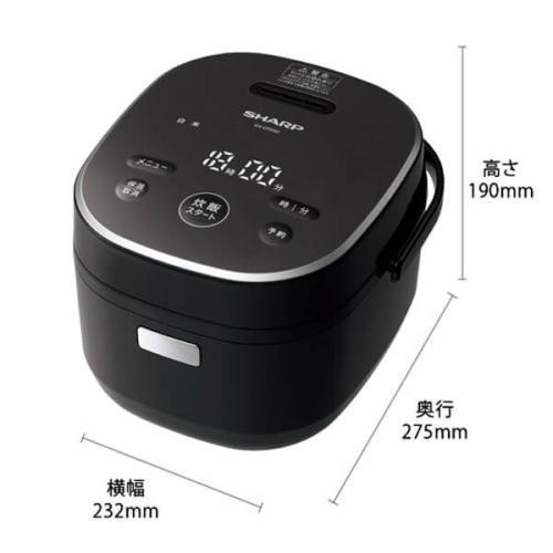SHARP（シャープ） ジャー炊飯器 KS-CF05B-B ブラック系 [0.5~3合炊き