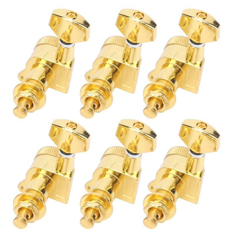 ギターチューニングペグ、ほとんどのアコースティックギターとエレキギターのギター部品交換に実用的なエレキギターチューナーペグ(6つの右ボタンセ