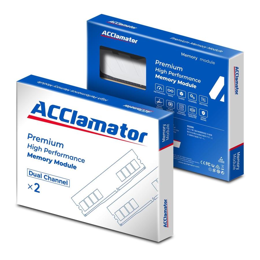 Acclamator DDR4 3200MHz 32GB(16GB x 2枚) デスクトップPC用 メモリ