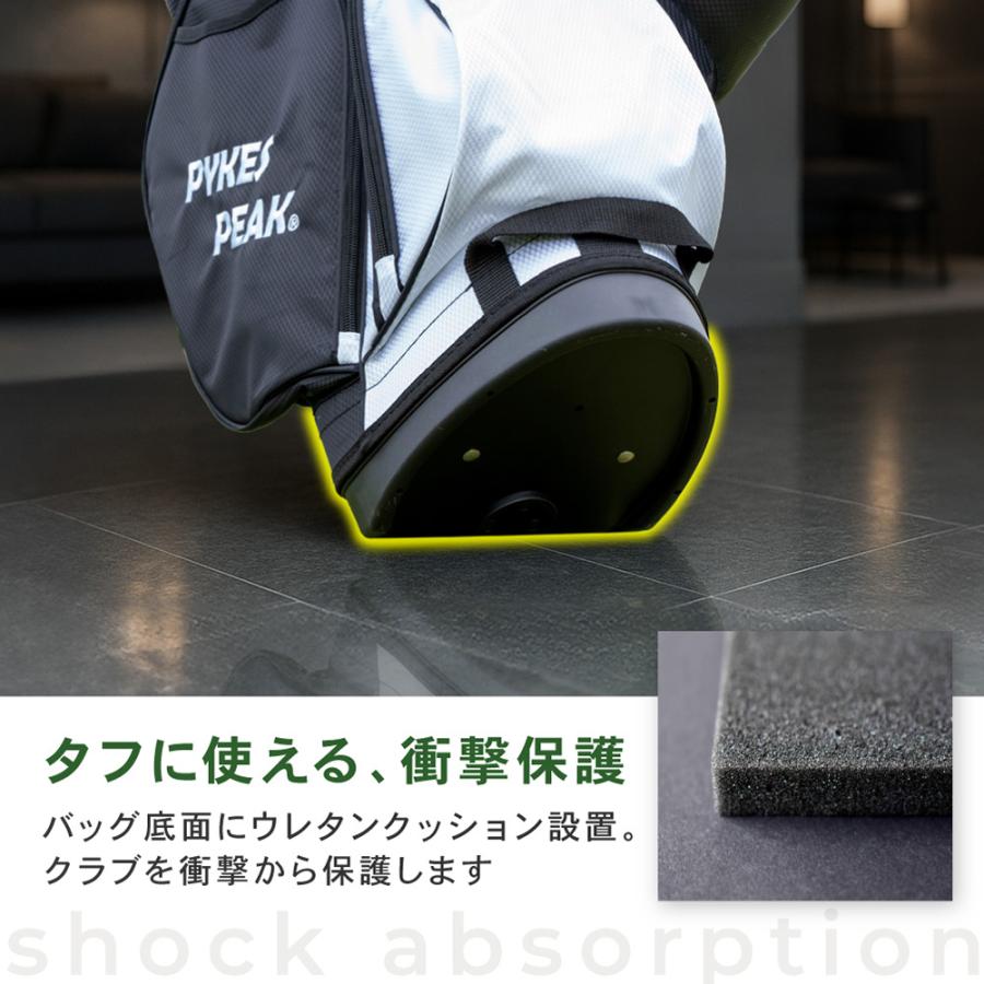 PYKES PEAK ゴルフキャディバッグ　スタンド 　グレー PYKES PEAK ゴルフキャディバッグ スタンド グレー PYKES PEAK