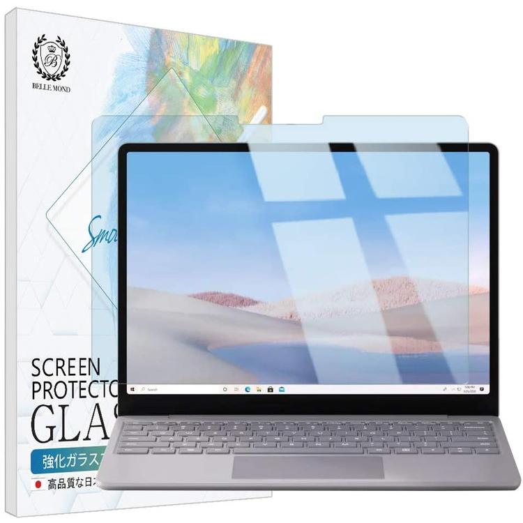 Surface Laptop Go ブルーライトカット ガラスフィルム ブルーライト軽減 硬度9H BELLEMOND いよいよ人気ブランド ベルモンド 気泡防止 保護フィルム 強化ガラス 超歓迎された 指紋防止