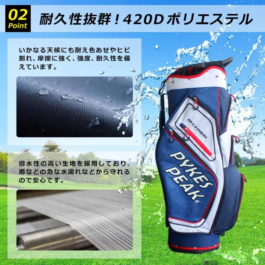 PYKES PEAK ゴルフキャディバッグ スタンド 超軽量 2.4kg PYKES PEAK ゴルフキャディバッグ スタンド 超軽量 2.4kg