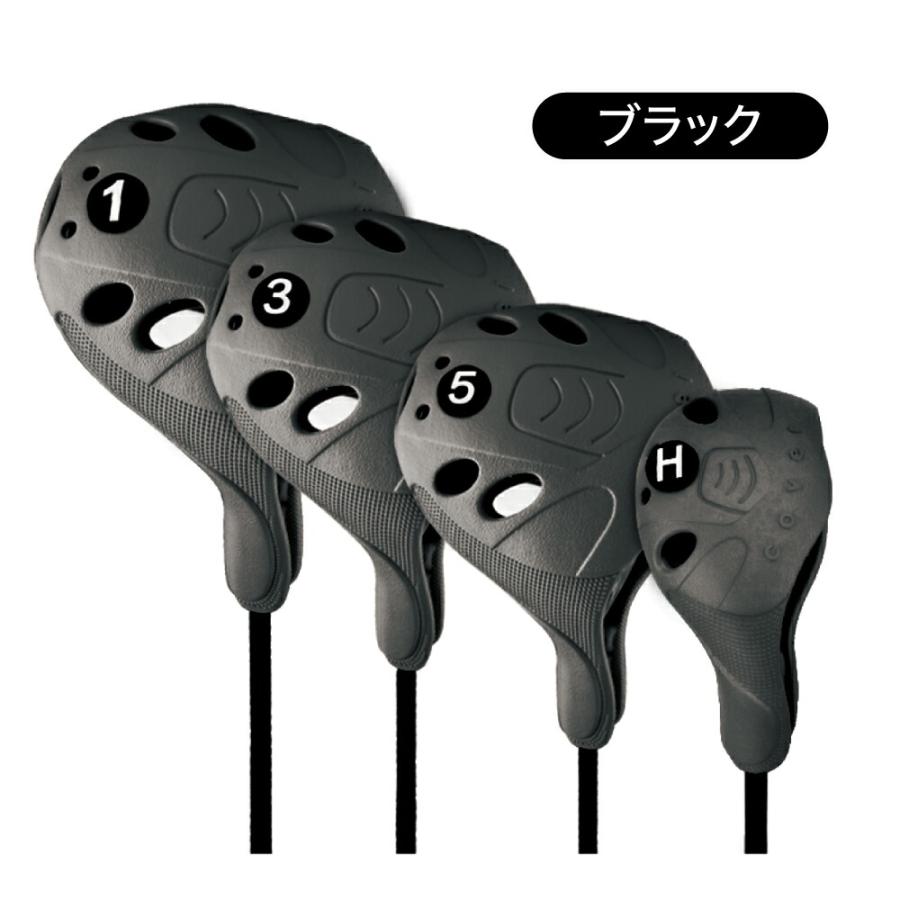 ゴルフクラブカバー 選べる4色 1番 3番 5番 365日保証 ドライバー 防水 洗える 保護 傷防止 おしゃれ セット PYKES PEAK