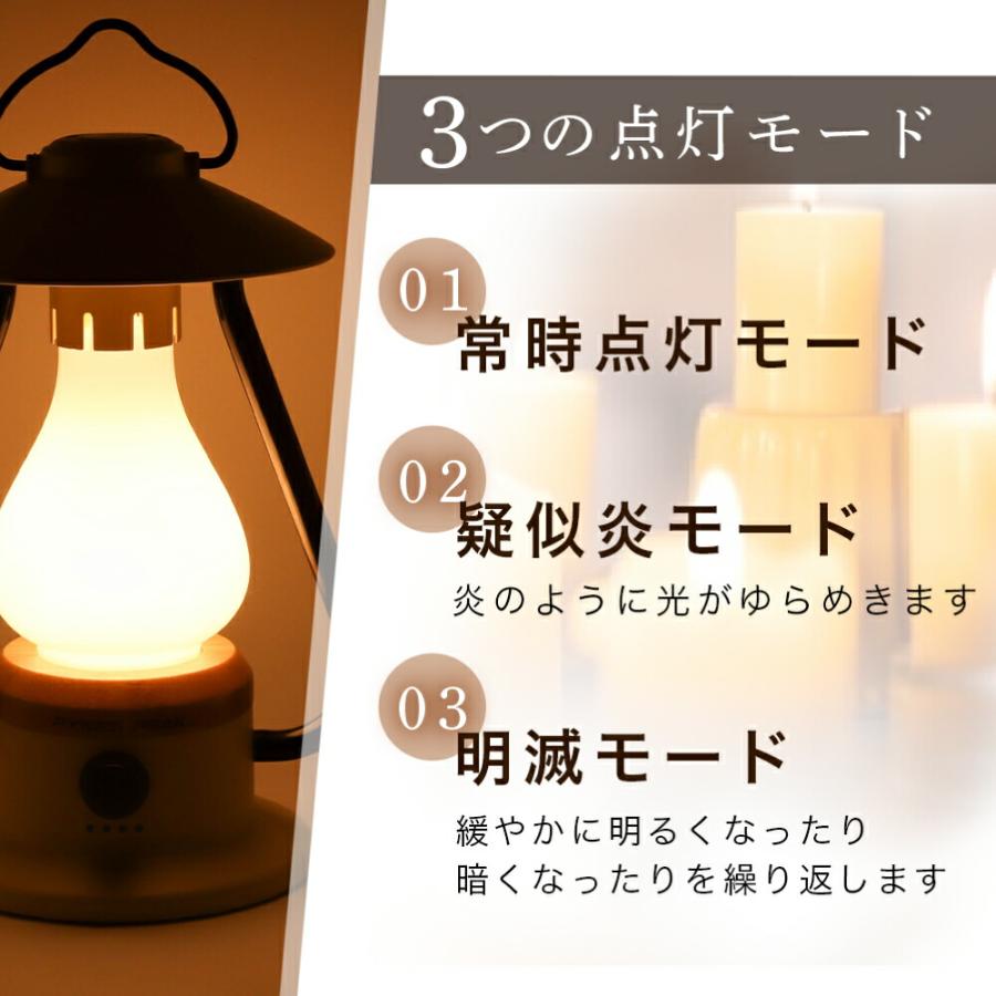 PYKES PEAK LED ランタン 充電式 USB 選べる3色 キャンプ