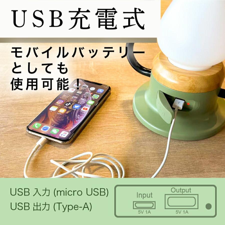 PYKES PEAK LED ランタン 充電式 USB 選べる3色 キャンプ