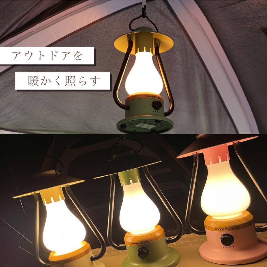 LED ランタン 充電式 USB 選べる3色 キャンプ アウトドア 防災 防水 調光 充電 おしゃれ 小型 アンティーク｜emi-direct｜09