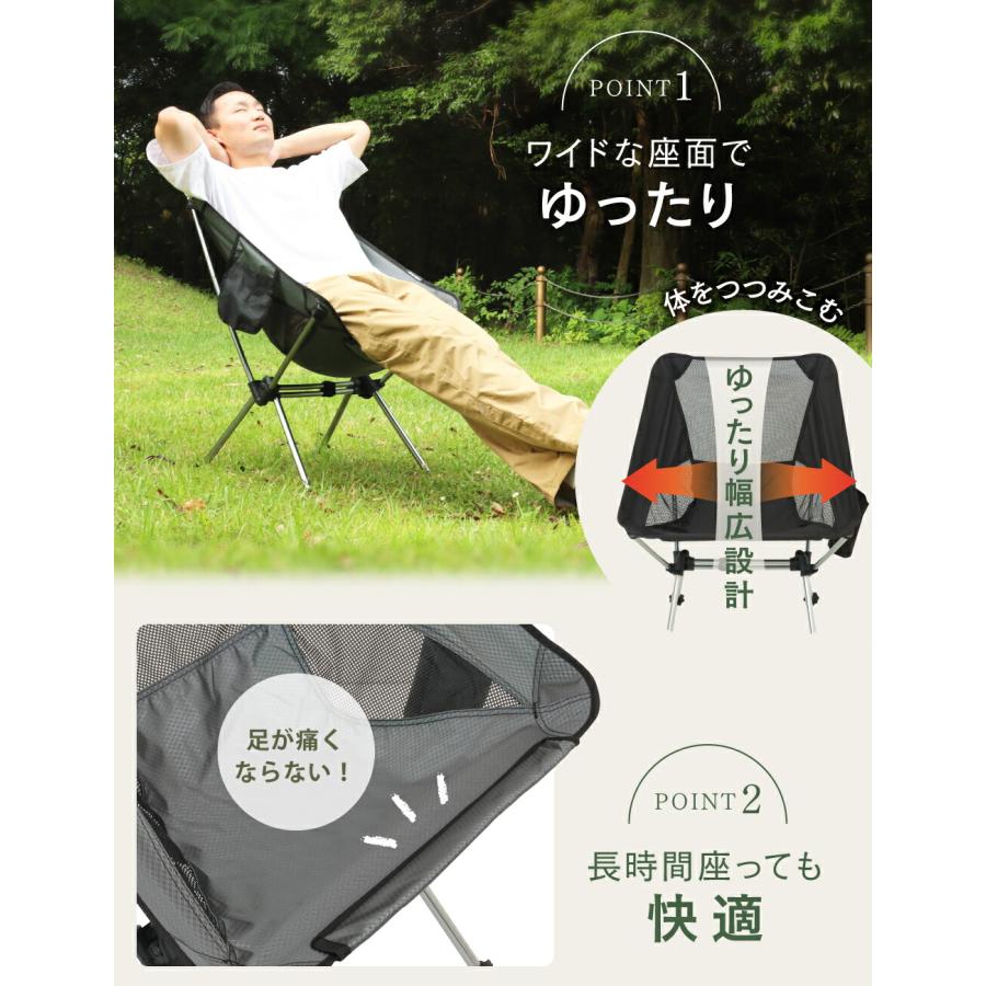 PYKES PEAK（パイクスピーク） キャンプチェア ロータイプ 折りたたみ
