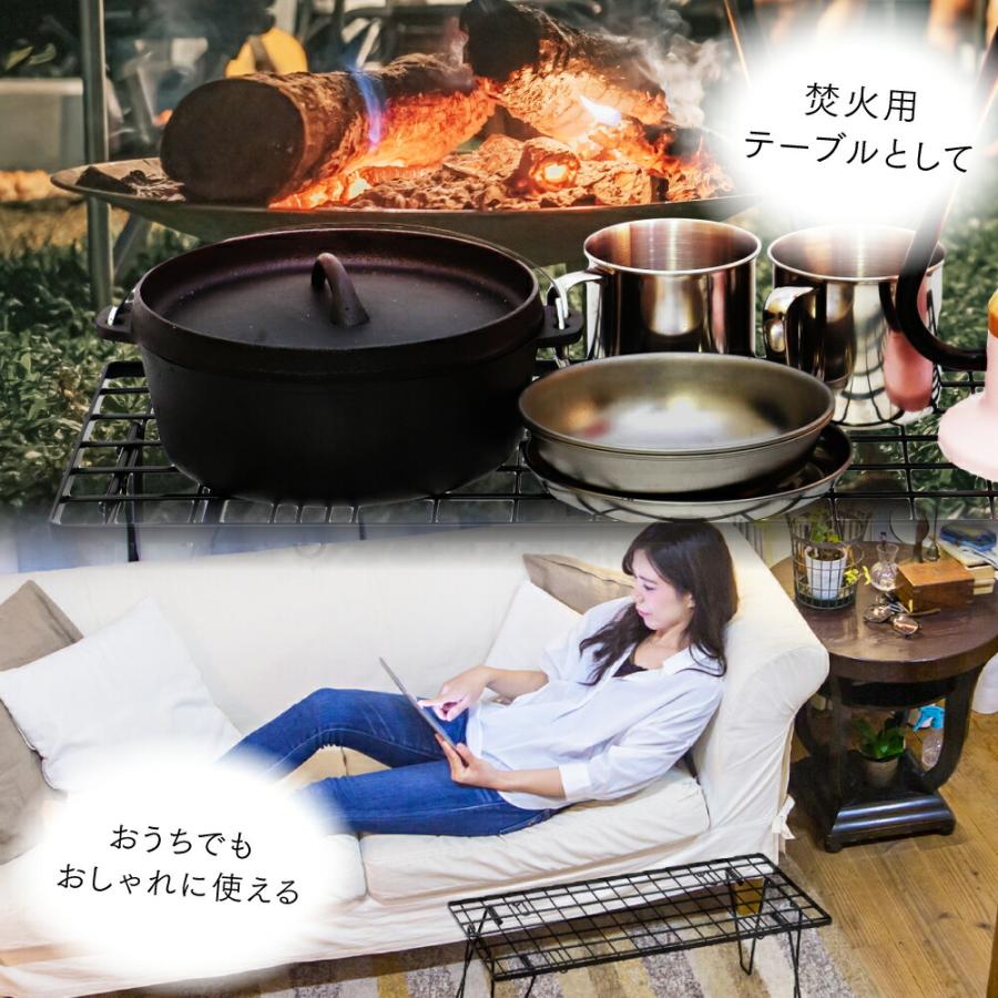 PYKES PEAK キャンプラック 折りたたみ 3段 アウトドアテーブル