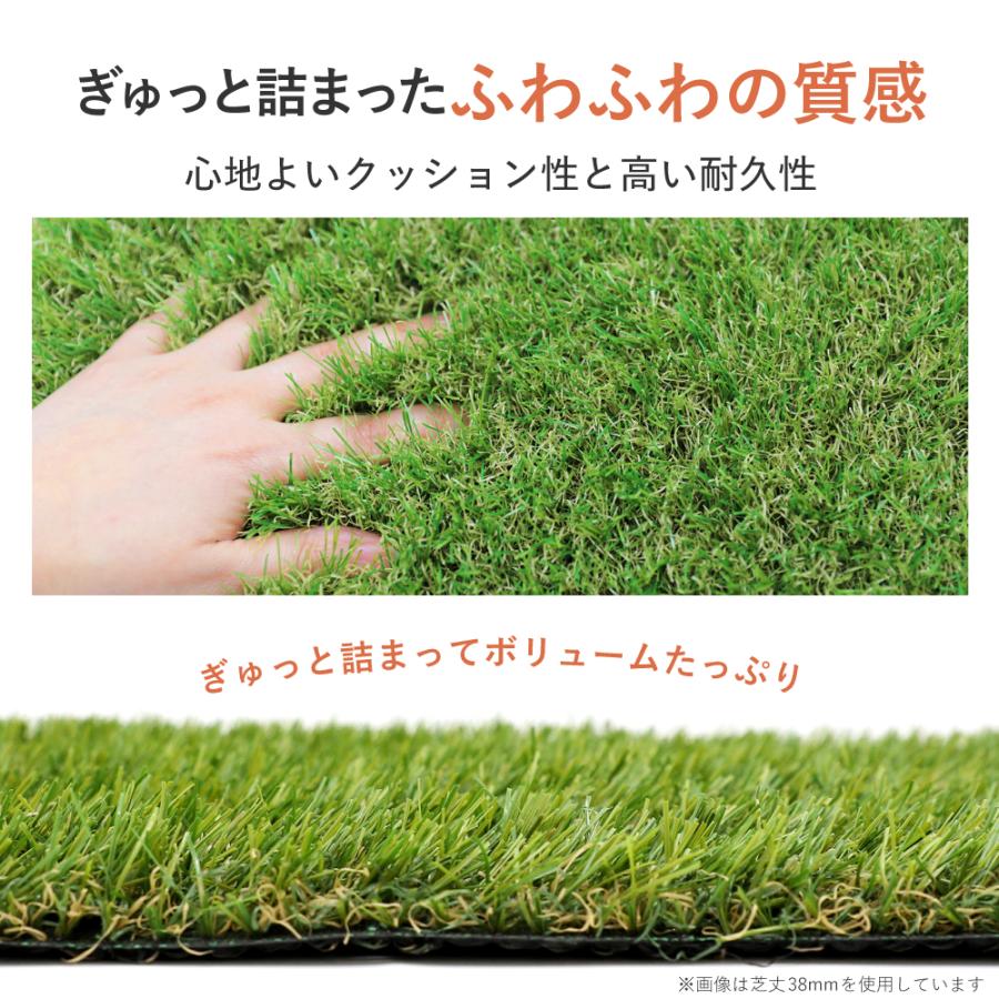 「最安値挑戦中」選べる 人工芝 ロール 1 × 1 から 10 m 芝丈38mm 敷くだけ 下地 マット DIY ピン付 おしゃれ パイクスピーク | PYKES PEAK | 08