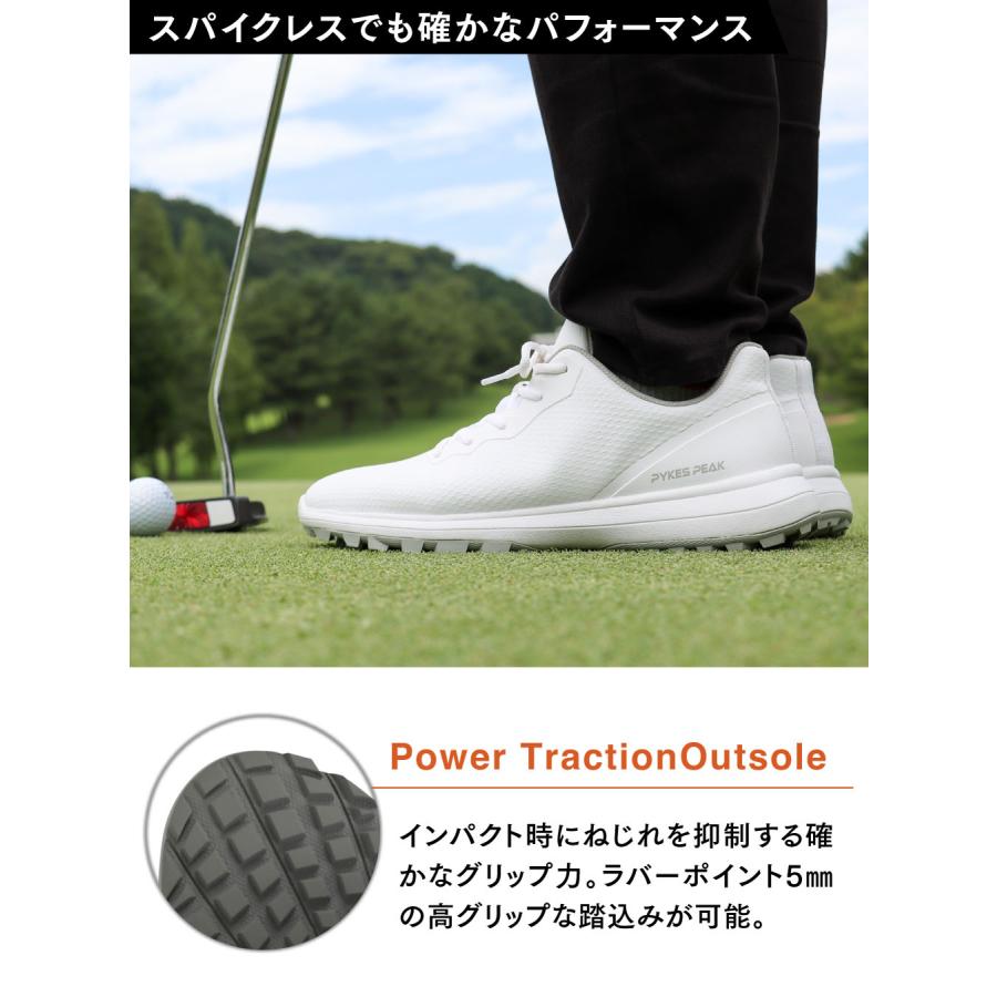 PYKES PEAK（パイクスピーク） ゴルフシューズ スニーカー 幅広い