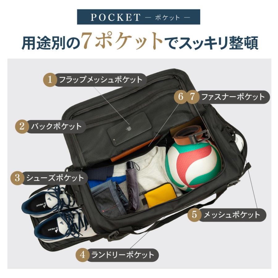 ボストンバッグ 旅行 ダッフル Sサイズ 30L 大容量 レディース メンズ 大きめ 折りたたみ 男女兼用 おしゃれ パイクスピーク | PYKES PEAK | 16