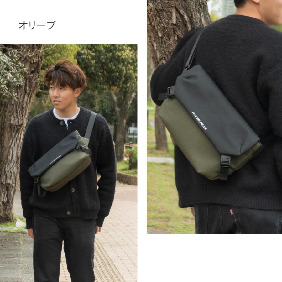 PYKES PEAK メッセンジャーバッグ 薄型 おしゃれ 斜め掛け