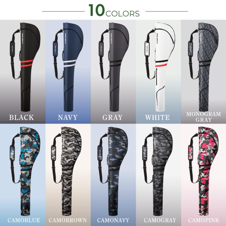 ゴルフバッグ クラブケース セルフスタンド 練習用 撥水 ショルダーベルト フード付き キャディ 超軽量 おしゃれ パイクスピーク | PYKES PEAK | 26