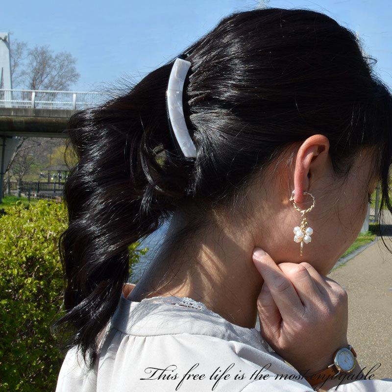 ヘアアクセサリー クリップ バナナクリップ シンプル べっ甲 夏