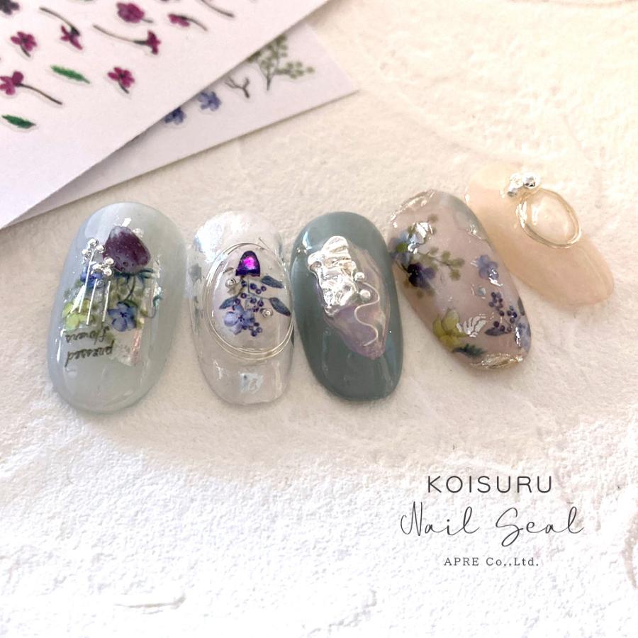 ネイルシール フラワー 16種 花 ネイル シール 極薄 フラワーネイル