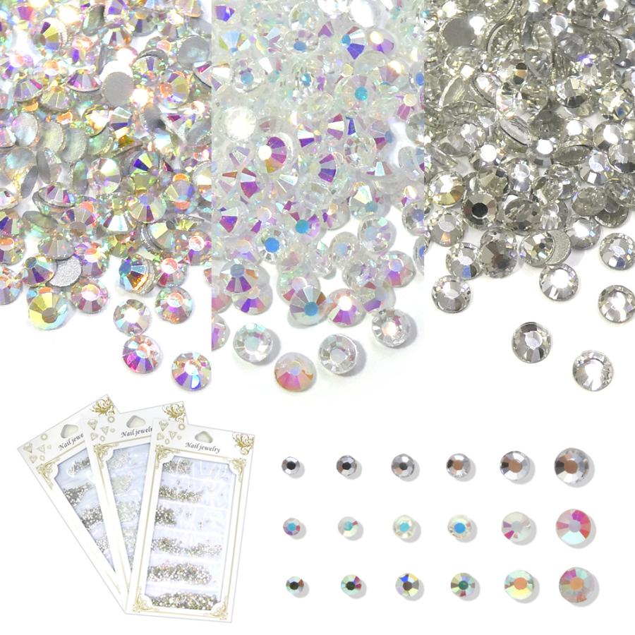 ネイルパーツ Jewelry ジュエリー ガラス ライン ストーン 6サイズ