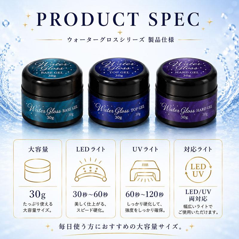ネイルベースコート・トップコート para gel TOP GEL 25g ジェルネイル トップコート ベースコート クリアジェル ウォーター