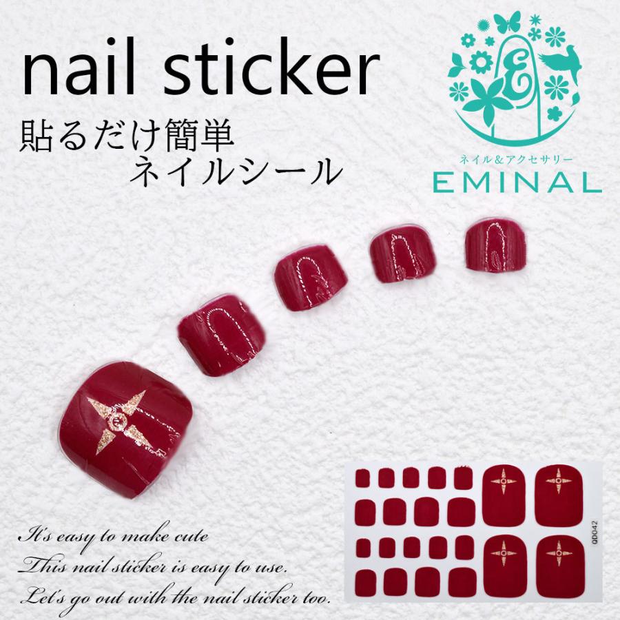 ネイルシール フット Qd042 ジェルネイル 足 前面 フル カバー ネイル シール ステッカー 貼るだけ レッド 赤 Nail095 018 セレクトショップ エミーナル 通販 Yahoo ショッピング