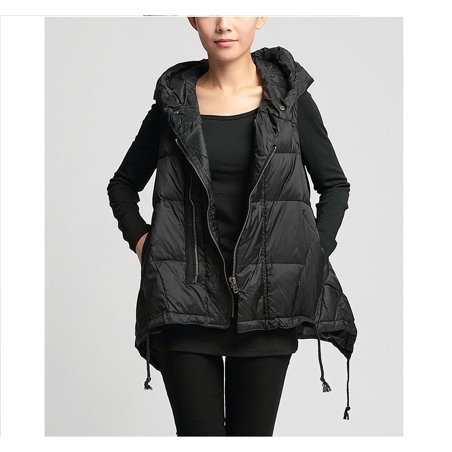 期間特売 レディースダウンベスト フード付 裾アンバランス 464 オンラインストア買 Www Superavila Com