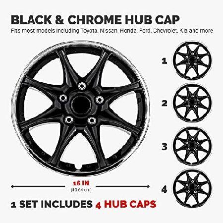 Pilot　Automotive　WH522-16C-B　Wheel　In.　Black　Cover　16　Chrome