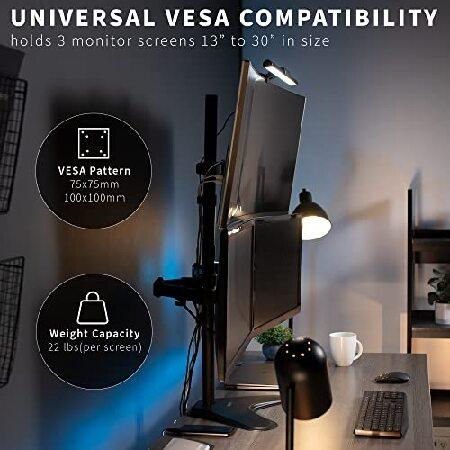新品・在庫あり VIVO トリプルLCD LEDコンピューターモニターデスクスタンド 自立式 高耐久 完全調整可能 最大30インチまでの3つの画面に対応 STAND-V003E