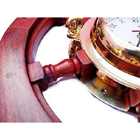 ショッピング安い 26 ポリストーンPolished Nautical舷窓時計Ship Wheel |ロンドン海の時間時計| Maritime Pirate ´s Decor | Nagina International
