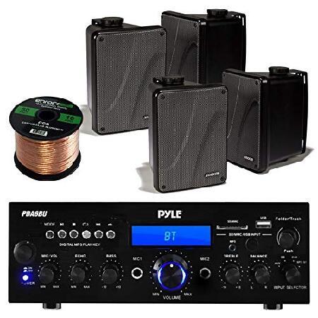 アンプとスピーカーのパッケージ: PAL BluetoothラジオUSB AUXアンプ 