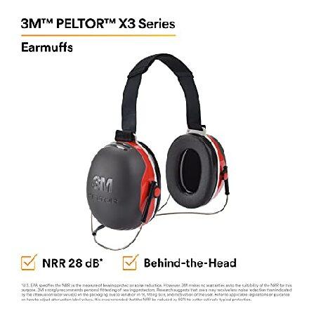 3M　PELTOR　X3　10　Earmuffs　Case,Black　X3B,　Behind-The-Head,　EA